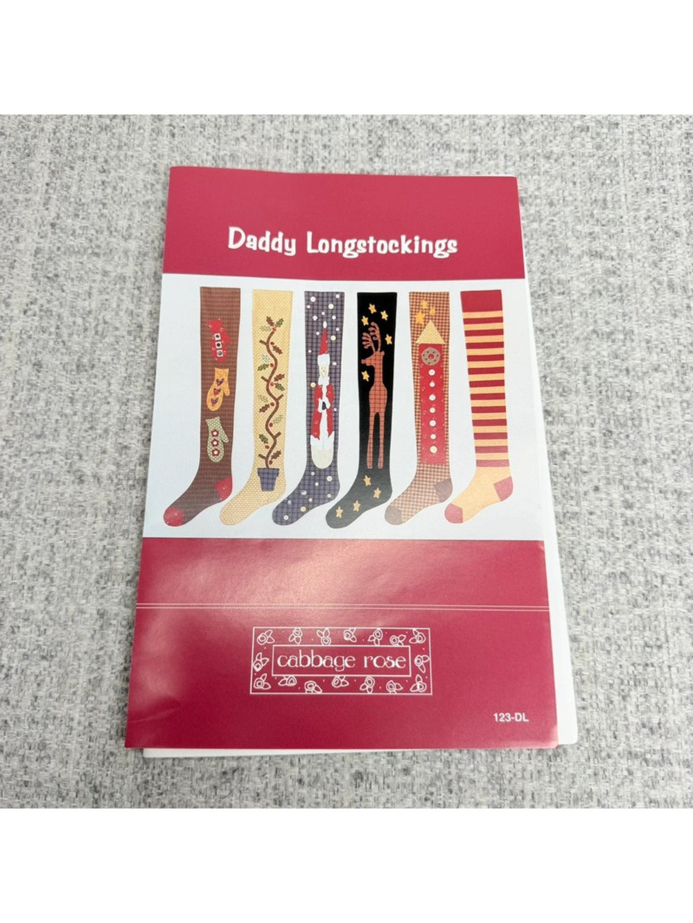 New Cabbage Rose Daddy Longstockings Christmas Stocking Quilt Sewing Pattern